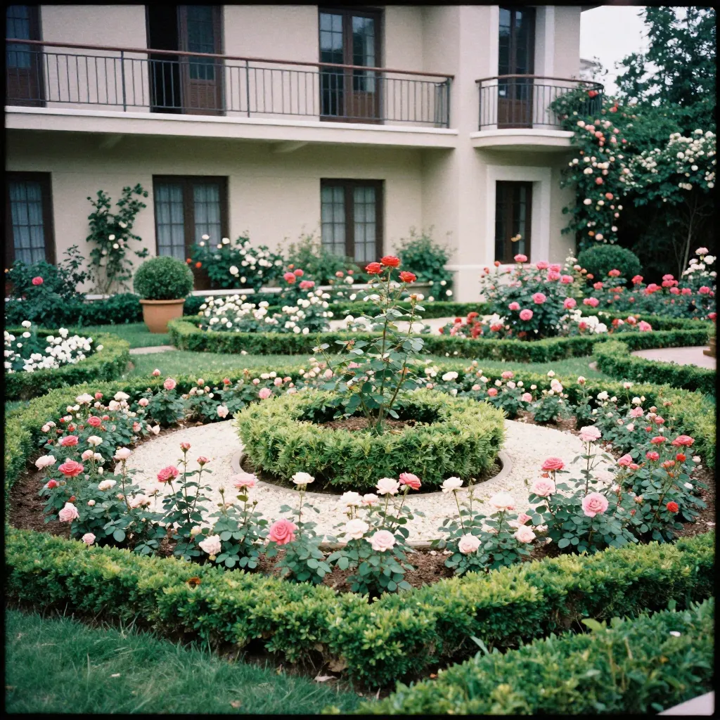 Cottage garden style flower bed