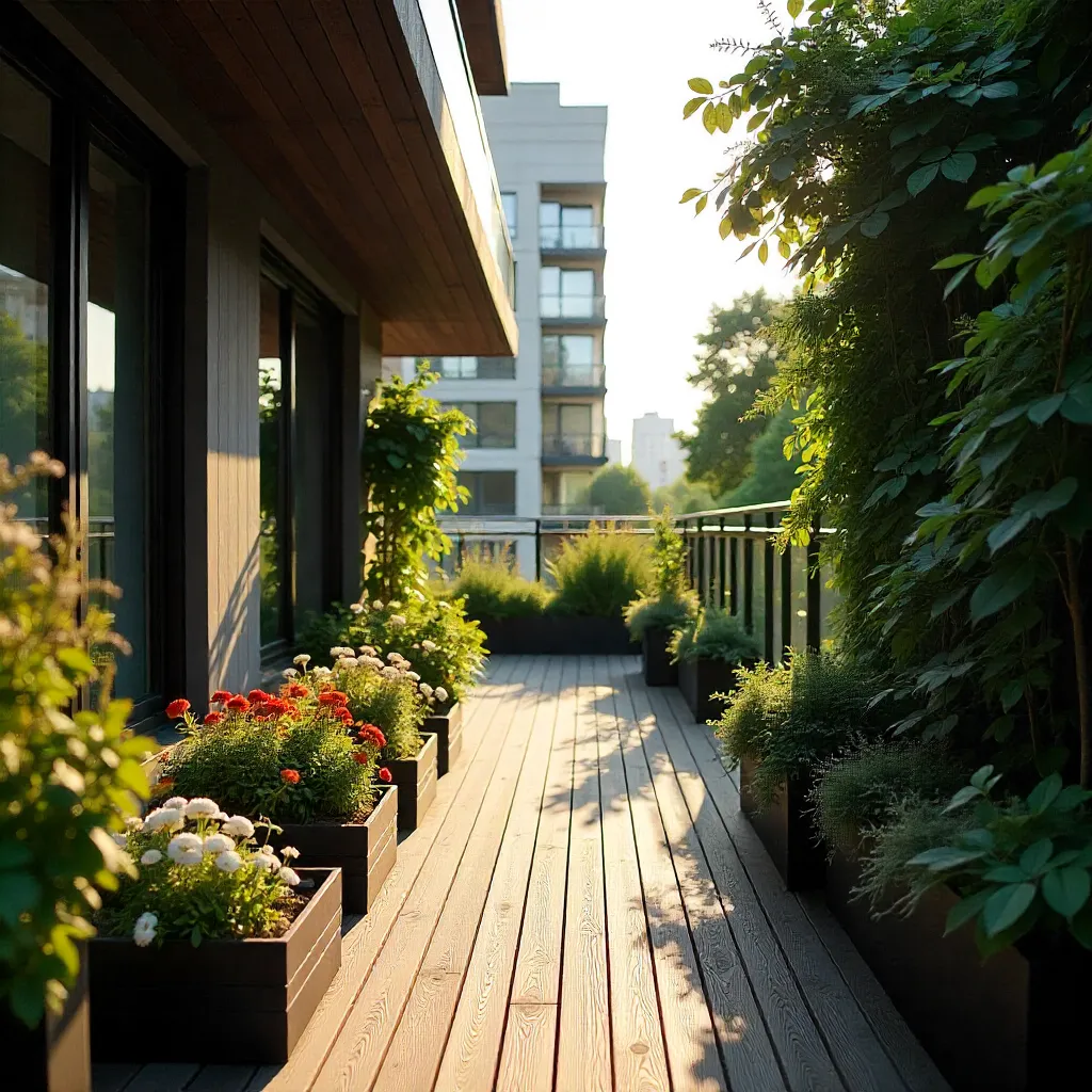 Apartment complex communal garden