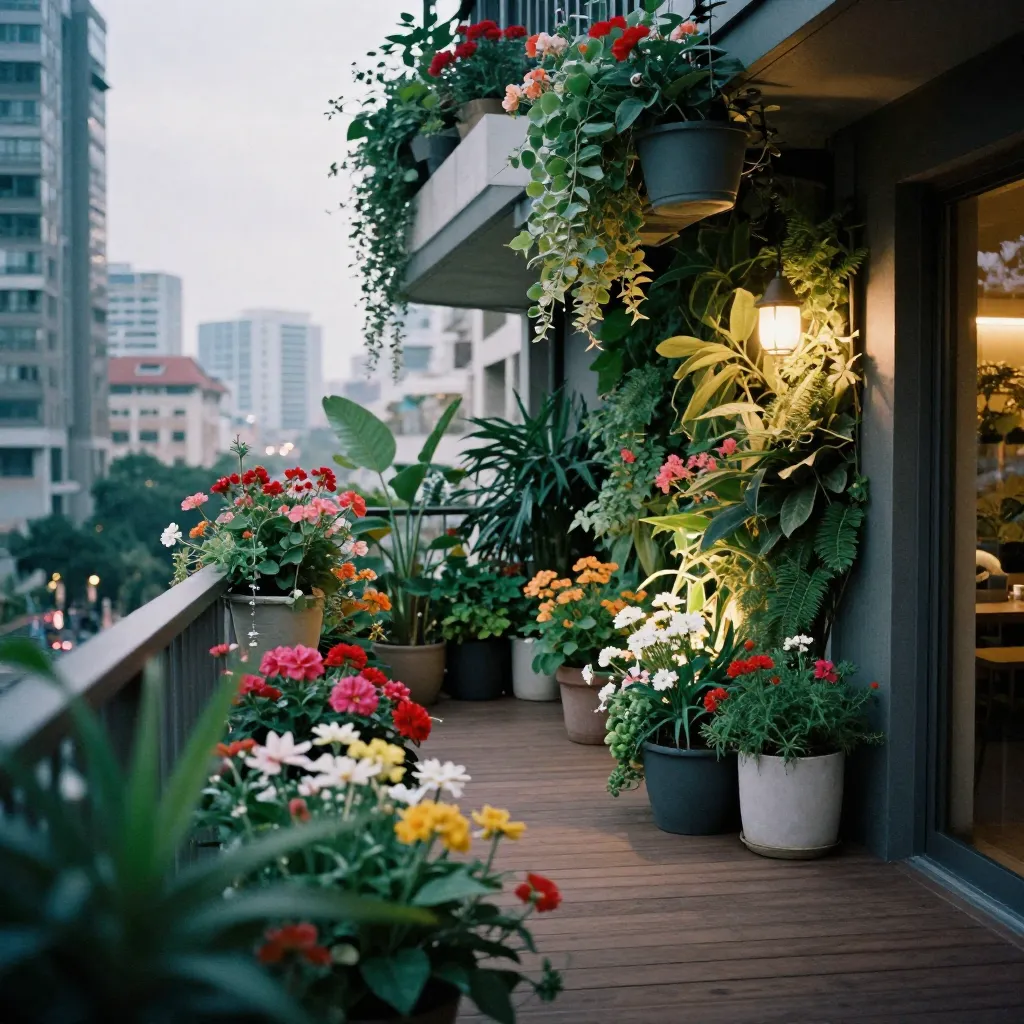 Herb garden in containers